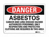 Danger Sign 7 in x 10 in Plastic