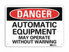 Danger Sign 7 inx10 in Plastic