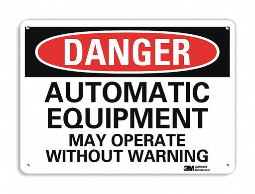 Danger Sign 10 inx14 in Plastic