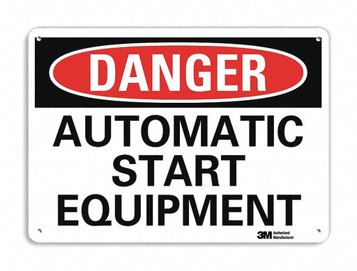 Danger Sign 10 inx14 in Plastic