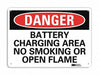 Danger No Smoking Sign 10 x 14 Alum
