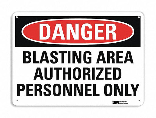 Danger Sign 10 inx14 in Plastic