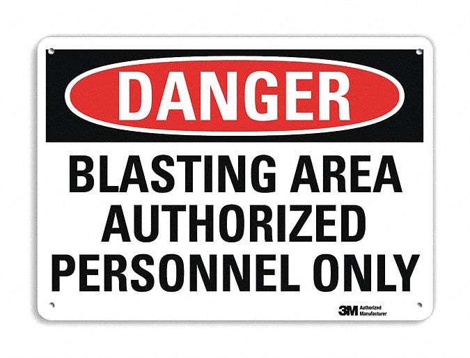 Danger Sign 10 inx14 in Plastic