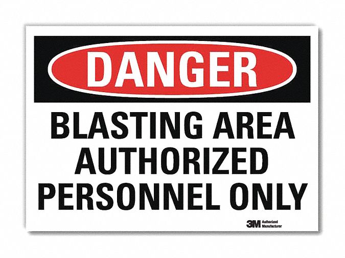 Danger Sign 7 in x 10 in Rflct Sheeting