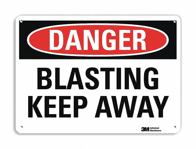 Danger Sign 7 in x 10 in Plastic