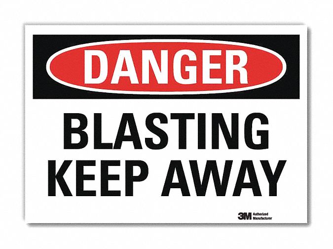 Danger Sign 5 in x 7 in Rflct Sheeting