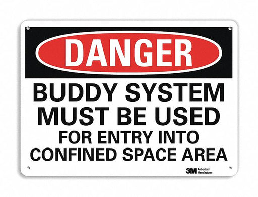 Danger Sign 7 in x 10 in Aluminum