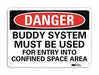 Danger Sign 7 in x 10 in Aluminum