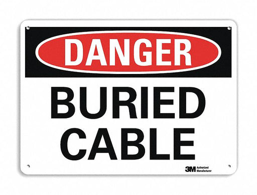 Danger Sign 10 in x 14 in Plastic