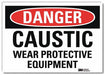 Danger Sign 5 in x 7 in Rflct Sheeting
