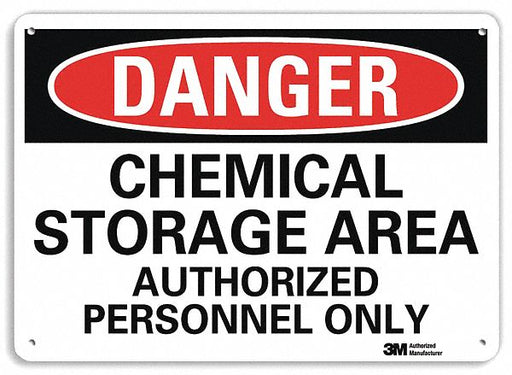 Danger Sign 10 inx14 in Plastic