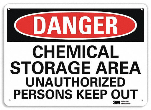Danger Sign 7 in x 10 in Plastic