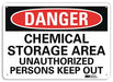 Danger Sign 7 in x 10 in Aluminum