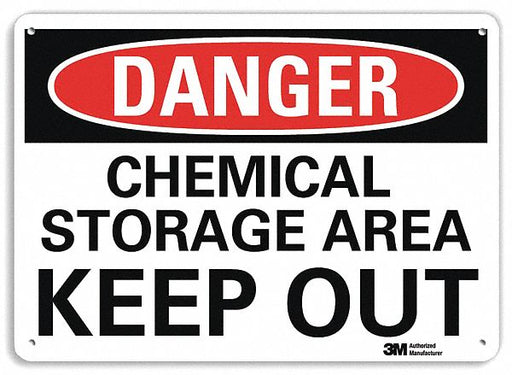 Danger Sign 7 in x 10 in Plastic