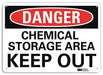 Danger Sign 10 in x 14 in Plastic