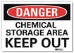 Danger Sign 7 in x 10 in Rflct Sheeting