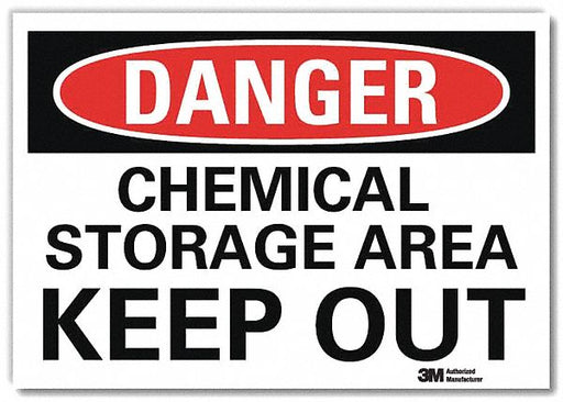 Danger Sign 10 in x 14 in Rflct Sheeting