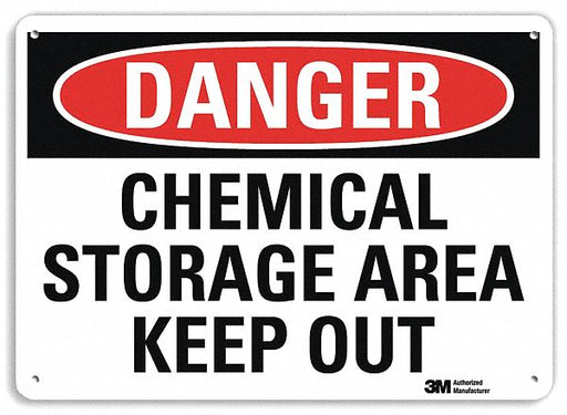 Danger Sign 7 in x 10 in Plastic
