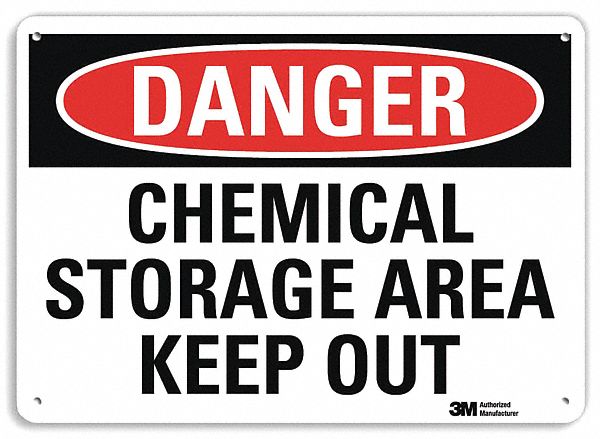 Danger Sign 7 in x 10 in Plastic