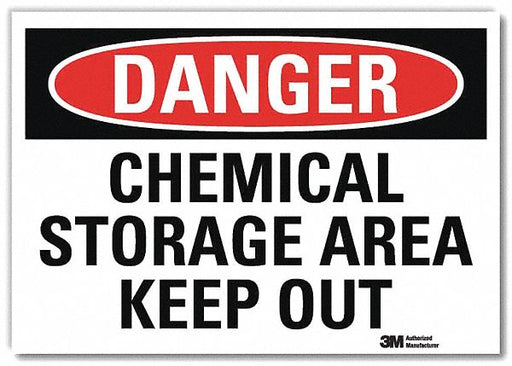 Danger Sign 7 in x 10 in Rflct Sheeting