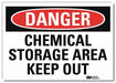Danger Sign 10 in x 14 in Rflct Sheeting