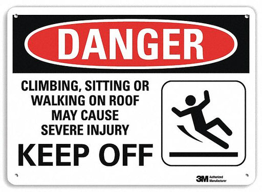 Danger Sign 7 in x 10 in Plastic
