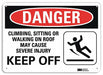 Danger Sign 7 in x 10 in Aluminum
