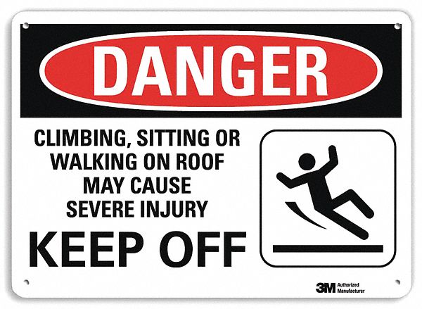 Danger Sign 7 in x 10 in Aluminum