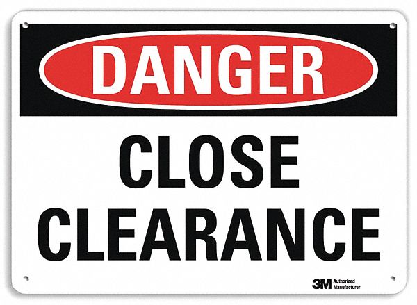 Danger Sign 10 in x 14 in Aluminum