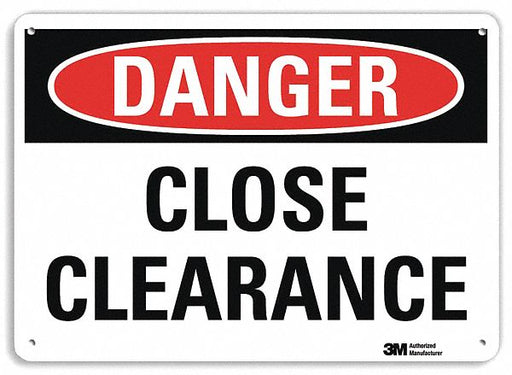 Danger Sign 7 inx10 in Plastic