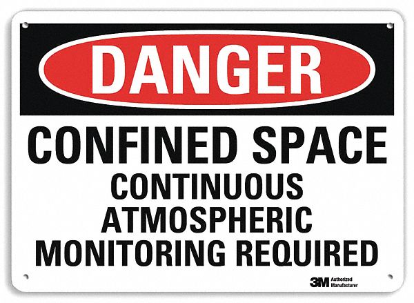 Danger Sign 7 in x 10 in Aluminum