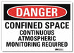 Danger Sign 10 in x 14 in Rflct Sheeting
