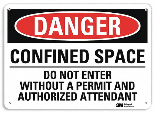 Danger Sign 10 inx14 in Plastic