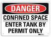 Danger Sign 7 inx10 in Plastic
