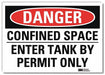 Danger Sign 5inx7in Reflective Sheeting