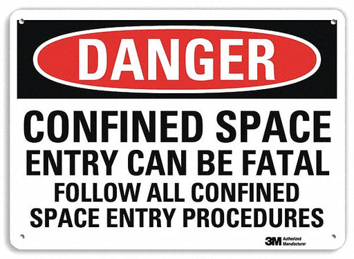 Danger Sign 10 in x 14 in Plastic