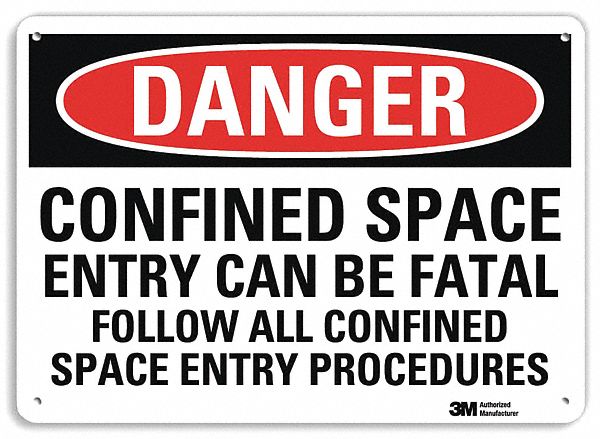 Danger Sign 7 in x 10 in Aluminum