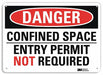 Danger Sign 7 inx10 in Plastic