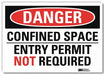 Danger Sign 5inx7in Reflective Sheeting