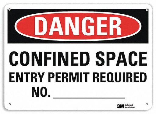 Danger Sign 10 in x 14 in Aluminum