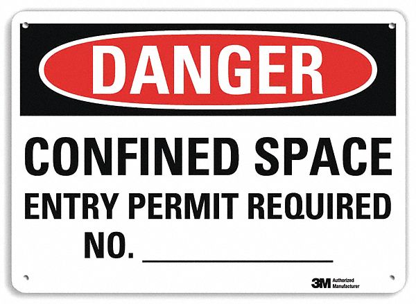 Danger Sign 10 in x 14 in Aluminum