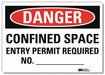 Danger Sign 5inx7in Reflective Sheeting