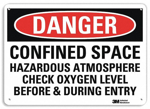 Danger Sign 7 in x 10 in Plastic