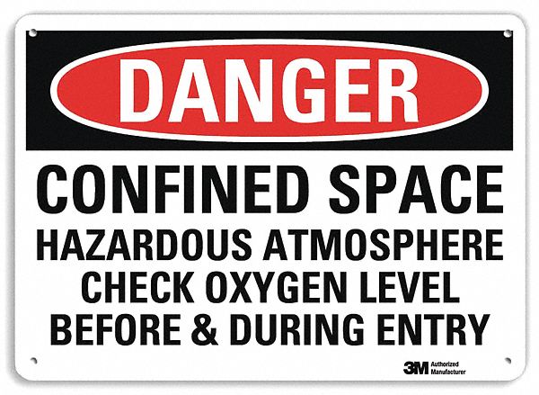 Danger Sign 7 in x 10 in Aluminum