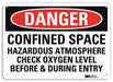 Danger Sign 10 in x 14 in Plastic