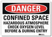 Danger Sign 5inx7in Reflective Sheeting