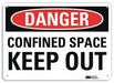 Danger Sign 7 in x 10 in Plastic