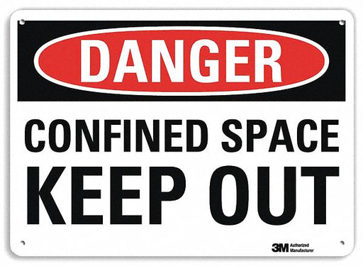 Danger Sign 10 in x 14 in Plastic