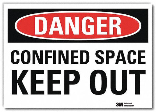 Danger Sign 10 in x 14 in Rflct Sheeting