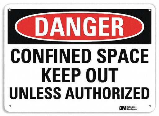 Danger Sign 7 in x 10 in Plastic